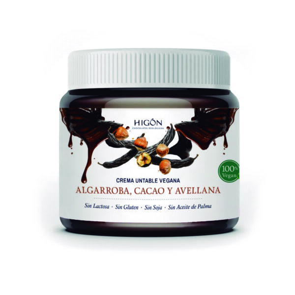 Crema Natural Vegana de Algarroba, Cacao y Avellana