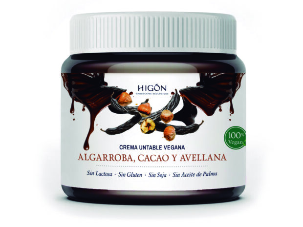 Crema Natural Vegana de Algarroba, Cacao y Avellana