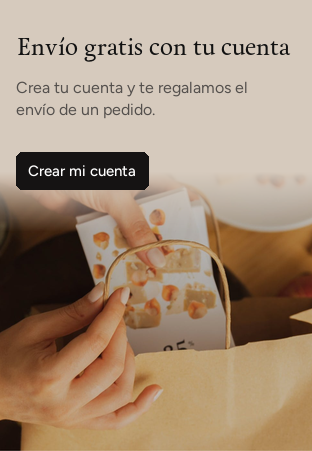 Envío gratis con tu cuenta: crea tu cuenta y te regalamos el envío de un pedido