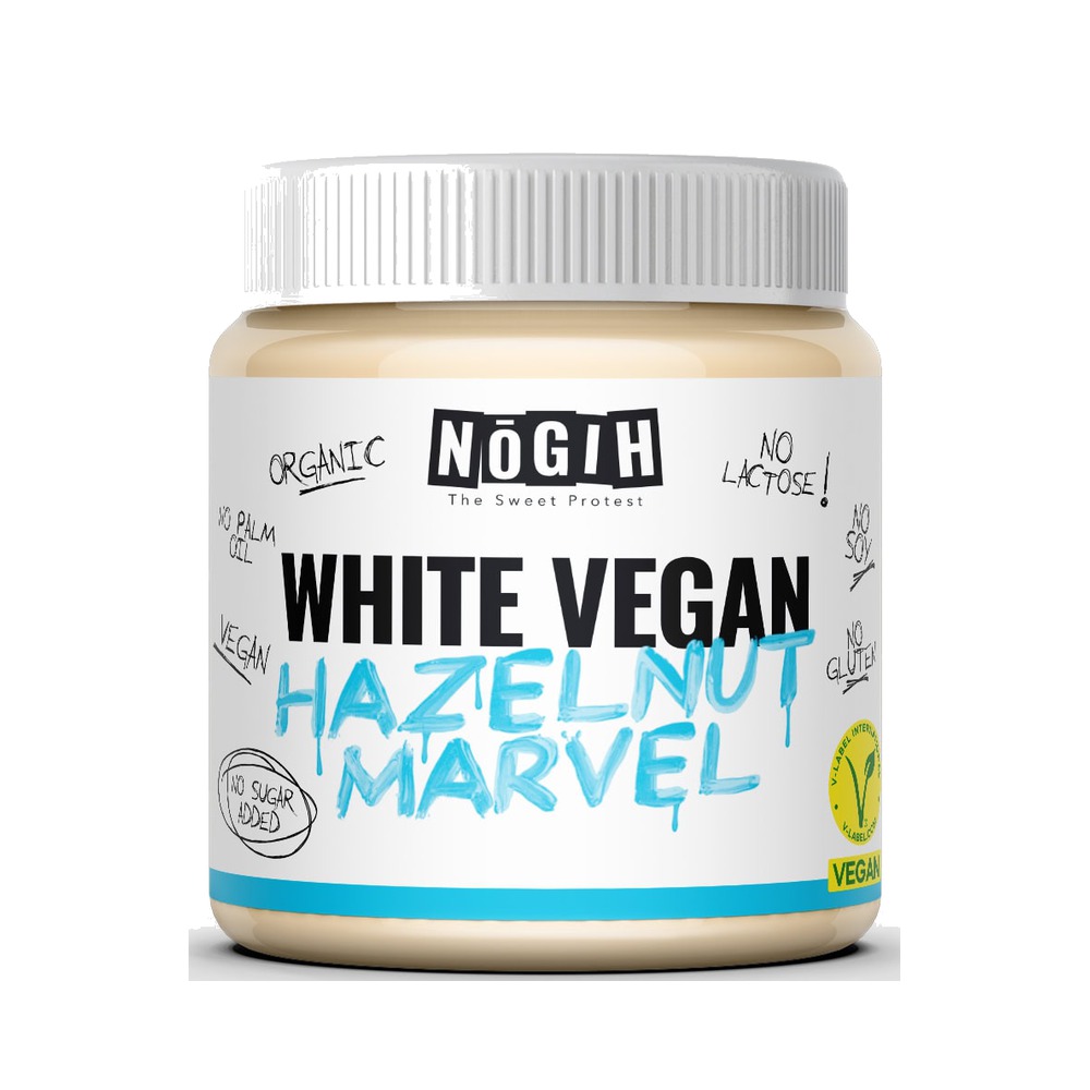 Crema Natural Blanca Vegana de Avellanas, 0% Azúcares Añadidos, con edulcorante – 230 g